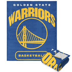 NBA Golden State Warriors High Block Silk Touch Sherpa Throw 50 x 60 Inches