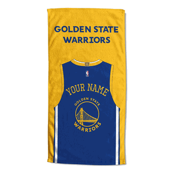 NBA Golden State Warriors Jersey Personalized Beach Towel 30x60 Inches