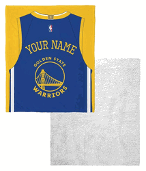 NBA Golden State Warriors Jersey Personalized Silk Touch Sherpa Throw Blanket 50x60 Inches