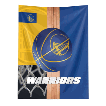 NBA Golden State Warriors Powerball  Wall Hanging 50 x 60 Inches