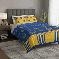 NBA Golden State Warriors Rotary Queen Bed In a Bag Set