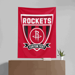 NBA Houston Rockets Allegiance Personalized Wall Hanging 50x60 Inches