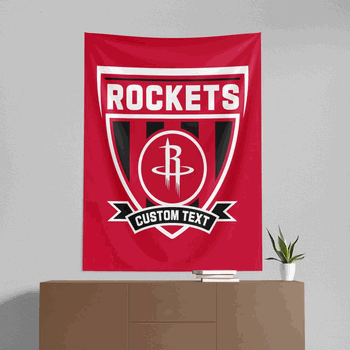 NBA Houston Rockets Allegiance Personalized Wall Hanging 50x60 Inches