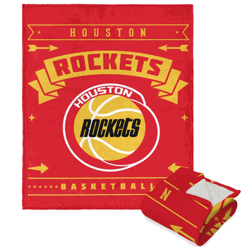 NBA Houston Rockets Hardwood Classics Silk Touch Sherpa Throw Blanket 50x60 Inches