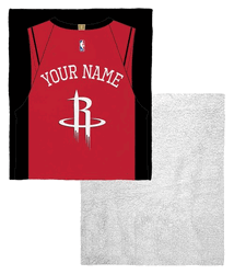 NBA Houston Rockets Jersey Personalized Silk Touch Sherpa Throw Blanket 50x60 Inches