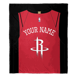 NBA Houston Rockets Jersey Personalized Silk Touch Throw Blanket 50x60 Inches