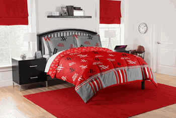 NBA Houston Rockets Rotary Queen Bed In a Bag Set