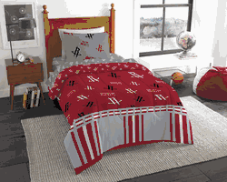 NBA Houston Rockets Rotary Twin Bed In a Bag Set