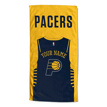 NBA Indiana Pacers Jersey Personalized Beach Towel 30x60 Inches