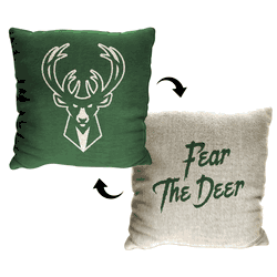 NBA Invert Milwaukee Bucks 2Pk Double Sided Jacquard Pillow