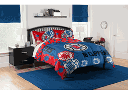 NBA Los Angeles Clippers Hexagon F/Q Comforter Set