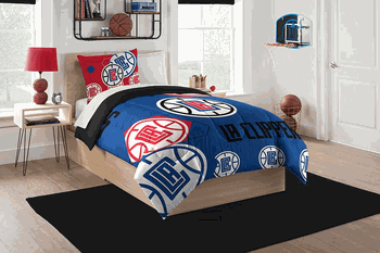 NBA Los Angeles Clippers Hexagon Twin Comforter Set