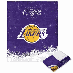 NBA Los Angeles Lakers Christmas 2023 Silk Touch Throw Blanket 50x60 Inches