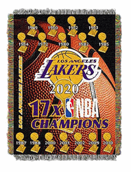 NBA Los Angeles Lakers Commemorative Series Tapestry Throw Blanket 48x60 Inches