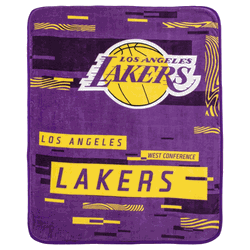 NBA Los Angeles Lakers Digitize Raschel Throw Blanket 60x80Inches