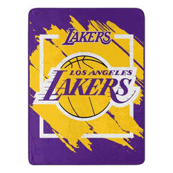 NBA Los Angeles Lakers Dimensional Micro Raschel Throw Blanket 46x60 Inches