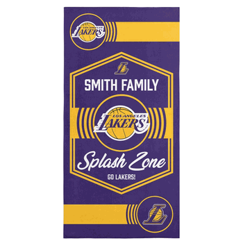 NBA Los Angeles Lakers Dominion Personalized Beach Towel 30�60 Inches