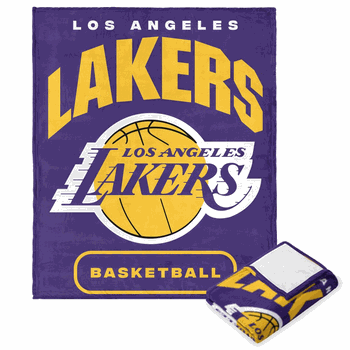 NBA Los Angeles Lakers High Block Silk Touch Throw 50 x 60 Inches