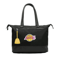 NBA Los Angeles Lakers Laptop Tote Bag with Colored Zipper Pull Accessory