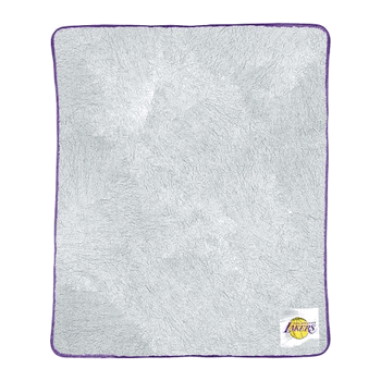 NBA Los Angeles Lakers Patch Two Tone Sherpa Throw Blanket 50x60 Inches