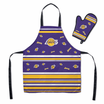 NBA Los Angeles Lakers Press Apron BBQ Mitt Set