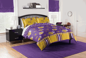 NBA Los Angeles Lakers Rotary Full Bed In a Bag Set