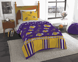 NBA Los Angeles Lakers Rotary Twin Bed In a Bag Set