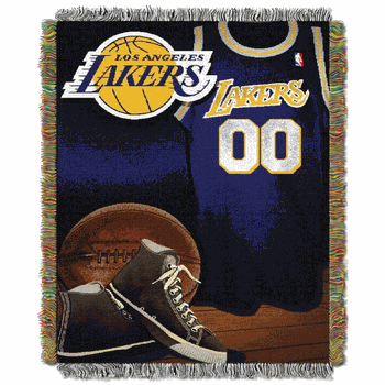 NBA Los Angeles Lakers Vintage Throw Blanket 48x60 Inches