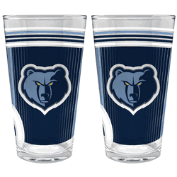 NBA Memphis Grizzlies 2pc Pint Glass Set