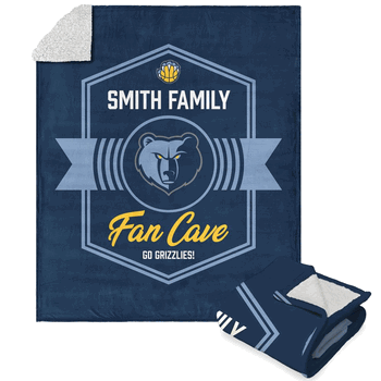 NBA Memphis Grizzlies Dominion Personalized Silk Touch Sherpa Throw Blanket 50X60 Inches