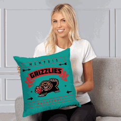 NBA Memphis Grizzlies Hardwood Classic Throw Pillow 18x18 Inches