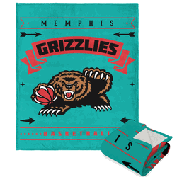 NBA Memphis Grizzlies Hardwood Classics Silk Touch Sherpa Throw Blanket 50x60 Inches
