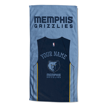 NBA Memphis Grizzlies Jersey Personalized Beach Towel