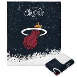 NBA Miami Heat Christmas 2023 Silk Touch Throw Blanket 50x60 Inches