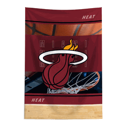 NBA Miami Heat Detailed Collage Wall Hanging Tapestry 24x36 inches