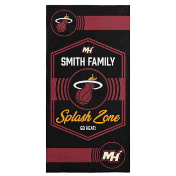 NBA Miami Heat Dominion Personalized Beach Towel 30�60 Inches