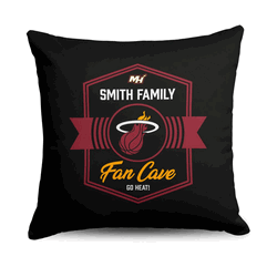 NBA Miami Heat Dominion Personalized Throw Pillow 18�18 Inches
