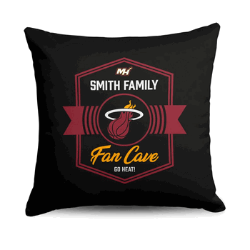 NBA Miami Heat Dominion Personalized Throw Pillow 18�18 Inches