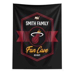 NBA Miami Heat Dominion Personalized Wall Hanging 50�60 Inches