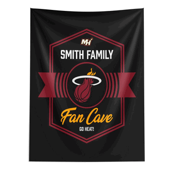 NBA Miami Heat Dominion Personalized Wall Hanging 50�60 Inches