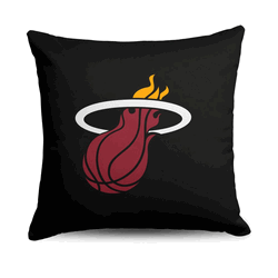 NBA Miami Heat Double Down  Throw Pillow 18 x 18 Inches