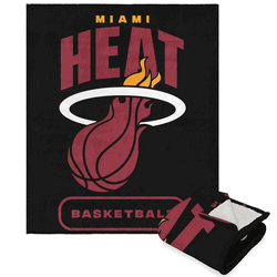 NBA Miami Heat High Block Silk Touch Sherpa Throw 50 x 60 Inches