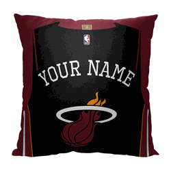 NBA Miami Heat Jersey Personalized Throw Pillow 18x18 Inches