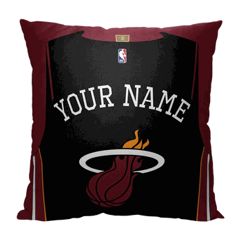NBA Miami Heat Jersey Personalized Throw Pillow 18x18 Inches
