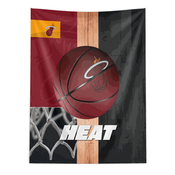NBA Miami Heat Powerball Wall Hanging 50 x 60 Inches