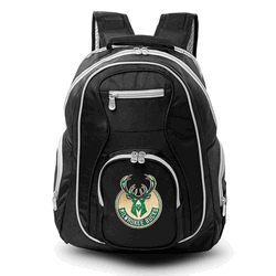 NBA Milwaukee Bucks 19" Premium Laptop Backpack with Colored Trim