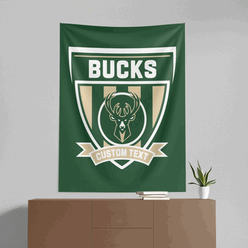 NBA Milwaukee Bucks Allegiance Personalized Wall Hanging 50x60 Inches