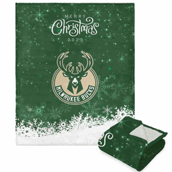 NBA Milwaukee Bucks Christmas 2023 Silk Touch Sherpa Throw Blanket 50 x 60 Inches