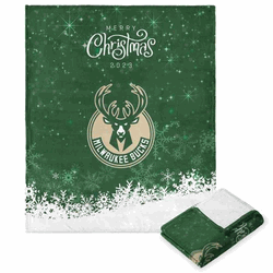 NBA Milwaukee Bucks Christmas 2023 Silk Touch Throw Blanket 50x60 Inches