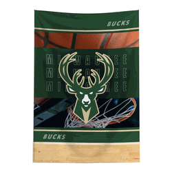 NBA Milwaukee Bucks Detailed Collage Wall Hanging Tapestry 24x36 inches